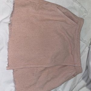 Swede pink wrap skirt